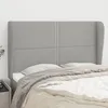 Image de Tête De Lit Avec Oreilles Gris Clair 147x23x118/128 Cm Tissu Vidaxl