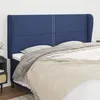 Image de vidaXL Tête de lit avec oreilles Bleu 203x23x118-128 cm Tissu3117844
