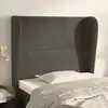 Image de Tête De Lit Avec Oreilles Gris Foncé 93x23x118/128 Cm Velours Vidaxl