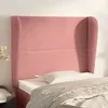 Image de Tête De Lit Avec Oreilles Rose 103x23x118/128 Cm Velours Vidaxl