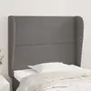 Image de Tête De Lit Avec Oreilles Gris 103x23x118/128 Cm Similicuir Vidaxl