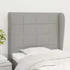Image de Tête De Lit Avec Oreilles Gris Clair 83x23x118/128 Cm Tissu Vidaxl