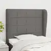 Image de Tête De Lit Avec Oreilles Gris Foncé 83x23x118/128 Cm Tissu Vidaxl