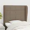 Image de Tête De Lit Avec Oreilles Taupe 83x23x118/128 Cm Tissu Vidaxl