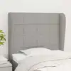 Image de Tête De Lit Avec Oreilles Gris Clair 103x23x118/128 Cm Tissu Vidaxl