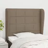 Image de Tête De Lit Avec Oreilles Taupe 103x23x118/128 Cm Tissu Vidaxl