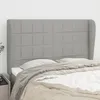 Image de Tête De Lit Avec Oreilles Gris Clair 147x23x118/128 Cm Tissu Vidaxl