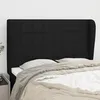 Image de Tête De Lit Avec Oreilles Noir 147x23x118/128 Cm Tissu Vidaxl