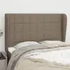 Image de Tête De Lit Avec Oreilles Taupe 147x23x118/128 Cm Tissu Vidaxl