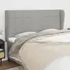 Image de Tête De Lit Avec Oreilles Gris Clair 203x23x118/128 Cm Tissu Vidaxl