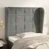 Image de Tête De Lit Avec Oreilles Gris Clair 93x23x118/128 Cm Velours Vidaxl
