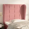 Image de Tête De Lit Avec Oreilles Rose 103x23x118/128 Cm Velours Vidaxl