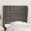 Image de Tête De Lit Avec Oreilles Gris 83x23x118/128 Cm Similicuir Vidaxl