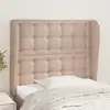 Image de Tête De Lit Avec Oreilles Cappuccino 83x23x118/128cm Similicuir Vidaxl
