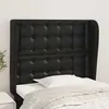 Image de Tête De Lit Avec Oreilles Noir 103x23x118/128 Cm Similicuir Vidaxl