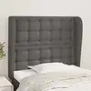 Image de Tête De Lit Avec Oreilles Gris 103x23x118/128 Cm Similicuir Vidaxl
