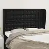 Image de Tête De Lit Avec Oreilles Noir 147x23x118/128 Cm Similicuir Vidaxl