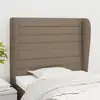 Image de Tête De Lit Avec Oreilles Taupe 83x23x118/128 Cm Tissu Vidaxl