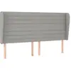 Image de Tête De Lit Avec Oreilles Gris Clair 183x23x118/128 Cm Tissu Vidaxl