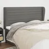 Image de Tête De Lit Avec Oreilles Gris Foncé 183x23x118/128 Cm Tissu Vidaxl
