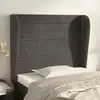 Image de Tête De Lit Avec Oreilles Gris Foncé 103x23x118/128 Cm Velours Vidaxl