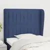 Image de Tête De Lit Avec Oreilles Bleu 83x23x118/128 Cm Tissu Vidaxl