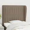 Image de Tête De Lit Avec Oreilles Taupe 93x23x118/128 Cm Tissu Vidaxl