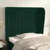 Image de Tête De Lit Avec Oreilles Vert Foncé 93x23x118/128 Cm Velours Vidaxl