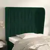 Image de Tête De Lit Avec Oreilles Vert Foncé 103x23x118/128 Cm Velours Vidaxl