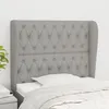 Image de Tête De Lit Avec Oreilles Gris Clair 93x23x118/128 Cm Tissu Vidaxl
