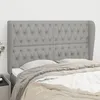 Image de Tête De Lit Avec Oreilles Gris Clair 147x23x118/128 Cm Tissu Vidaxl