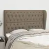 Image de Tête De Lit Avec Oreilles Taupe 163x23x118/128 Cm Tissu Vidaxl