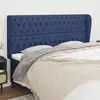 Image de Tête De Lit Avec Oreilles Bleu 183x23x118/128 Cm Tissu Vidaxl