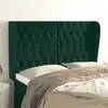 Image de Tête De Lit Avec Oreilles Vert Foncé 147x23x118/128 Cm Velours Vidaxl
