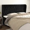 Image de vidaXL Tête de lit avec oreilles Noir 203x23x118-128 cm Velours3118360