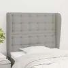 Image de Tête De Lit Avec Oreilles Gris Clair 83x23x118/128 Cm Tissu Vidaxl