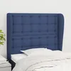 Image de Tête De Lit Avec Oreilles Bleu 83x23x118/128 Cm Tissu Vidaxl