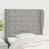 Image de Tête De Lit Avec Oreilles Gris Clair 103x23x118/128 Cm Tissu Vidaxl