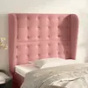 Image de Tête De Lit Avec Oreilles Rose 93x23x118/128 Cm Velours Vidaxl