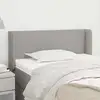 Image de Tête De Lit Avec Oreilles Gris Clair 93x16x78/88 Cm Tissu Vidaxl