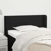 Image de Tête De Lit Avec Oreilles Noir 93x16x78/88 Cm Tissu Vidaxl