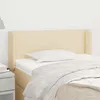 Image de Tête De Lit Avec Oreilles Crème 93x16x78/88 Cm Tissu Vidaxl