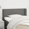 Image de Tête De Lit Avec Oreilles Gris Foncé 103x16x78/88 Cm Tissu Vidaxl
