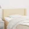 Image de Tête De Lit Avec Oreilles Crème 103x16x78/88 Cm Tissu Vidaxl