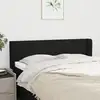 Image de Tête De Lit Avec Oreilles Noir 147x16x78/88 Cm Tissu Vidaxl