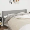 Image de Tête De Lit Avec Oreilles Gris Clair 203x16x78/88 Cm Tissu Vidaxl