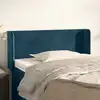 Image de Tête De Lit Avec Oreilles Bleu Foncé 103x16x78/88 Cm Velours Vidaxl