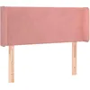 Image de Tête De Lit Avec Oreilles Rose 103x16x78/88 Cm Velours Vidaxl