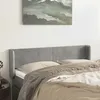 Image de Tête De Lit Avec Oreilles Gris Clair 147x16x78/88 Cm Velours Vidaxl