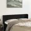Image de Tête De Lit Avec Oreilles Noir 147x16x78/88 Cm Velours Vidaxl